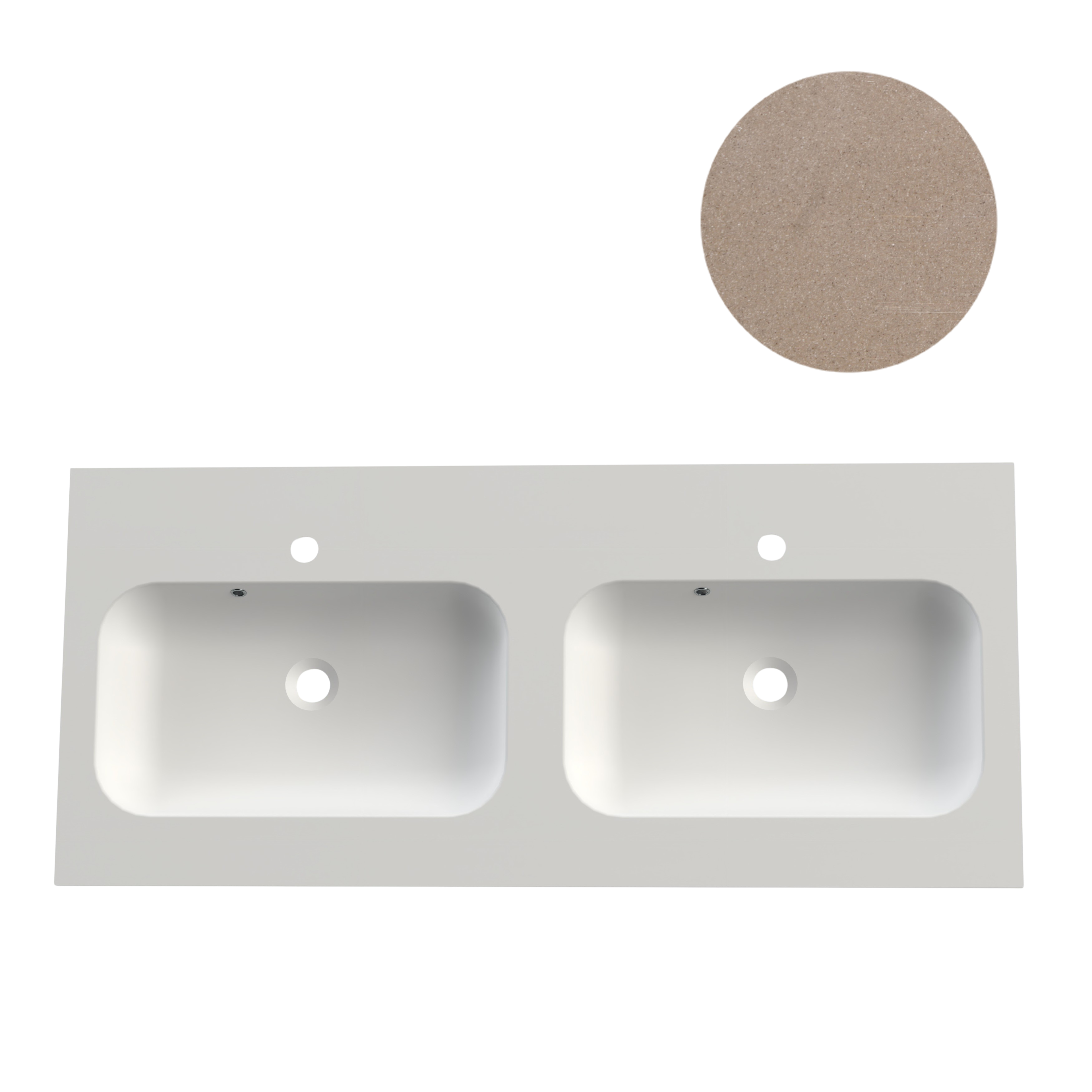 KUMA Banesti 53/30 Double sink  1620x545x15mm Latte mat