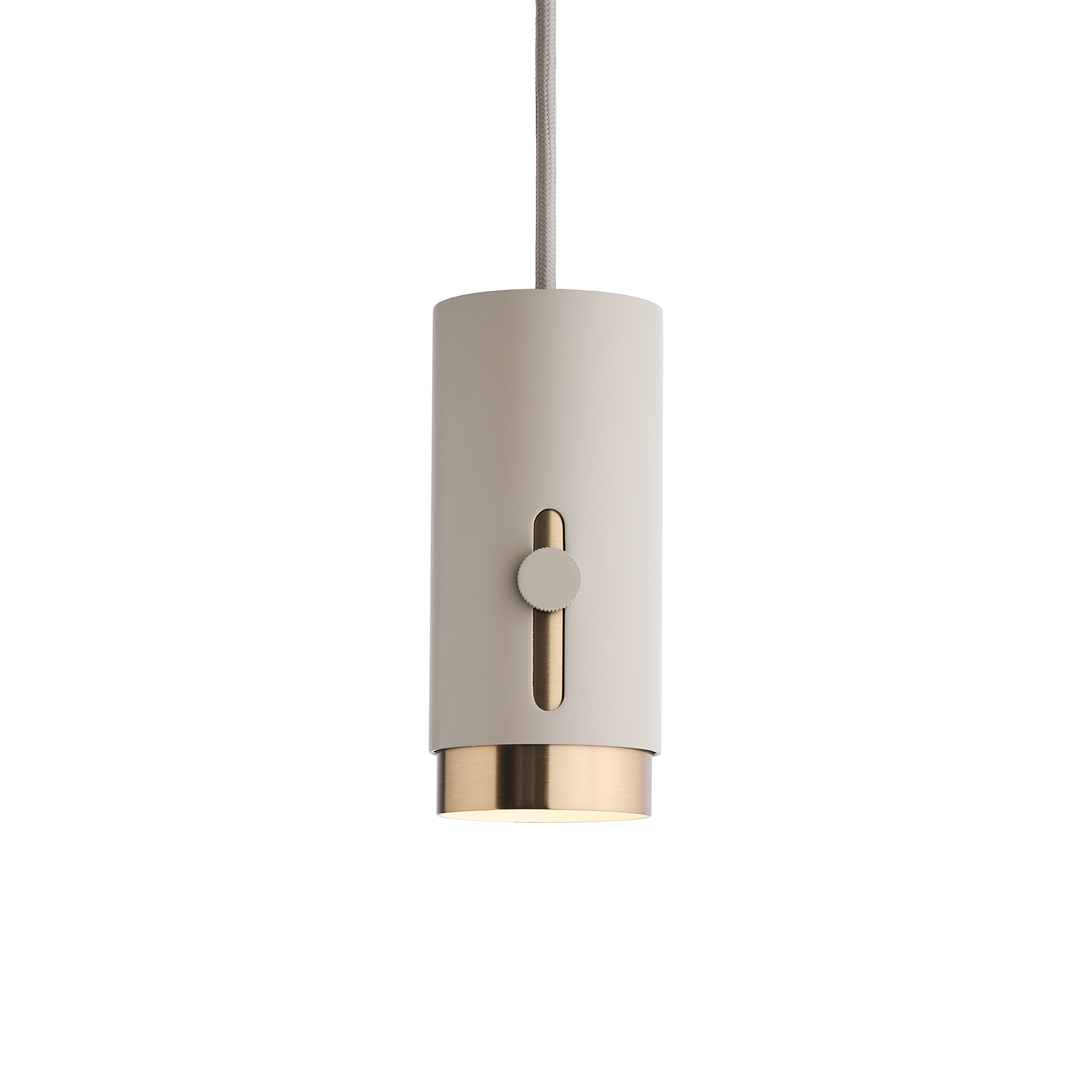 Kvik L02 Pendel Arizona beige/Borstad mässing