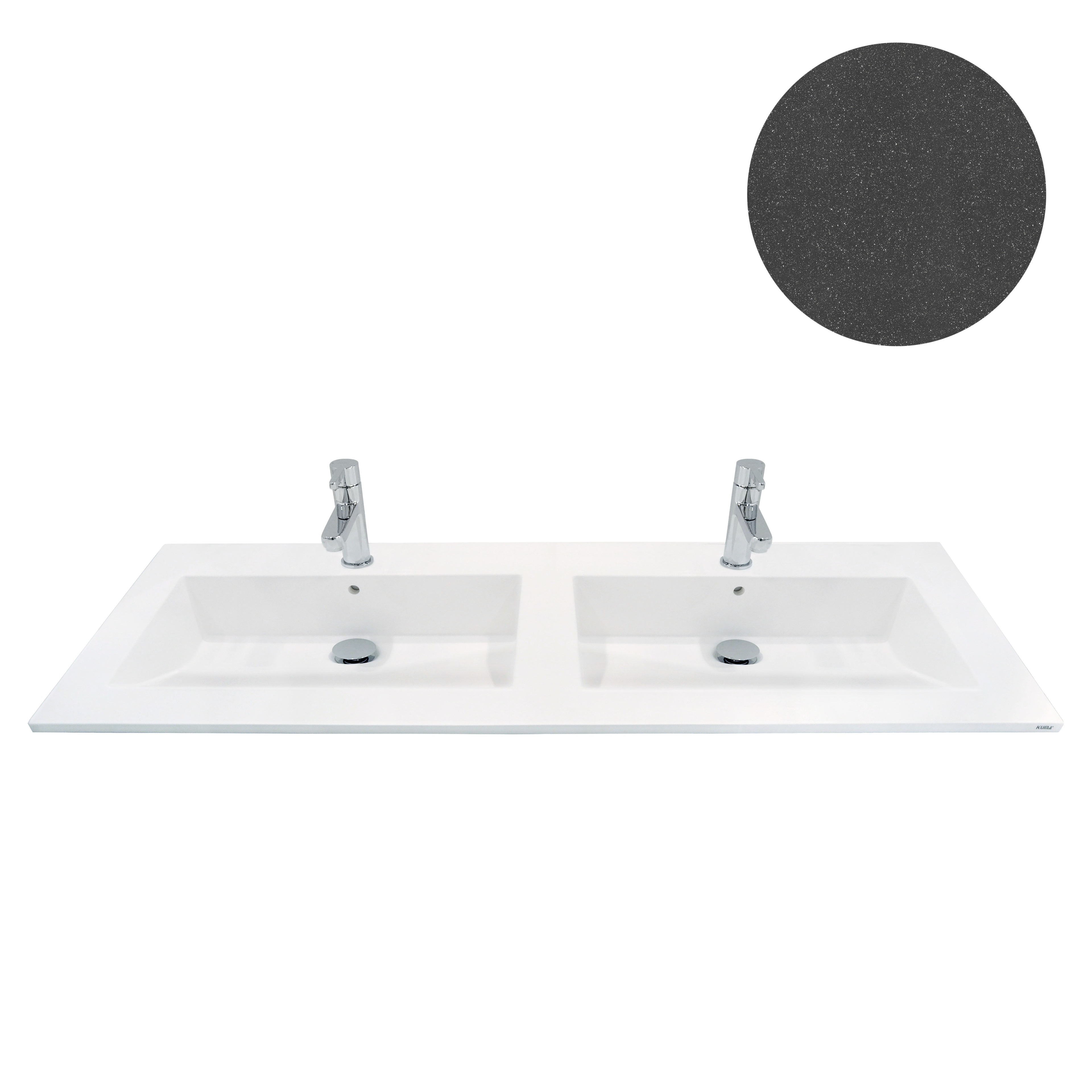 KUMA Todas Double sink  1620x542x15mm Night sky mat