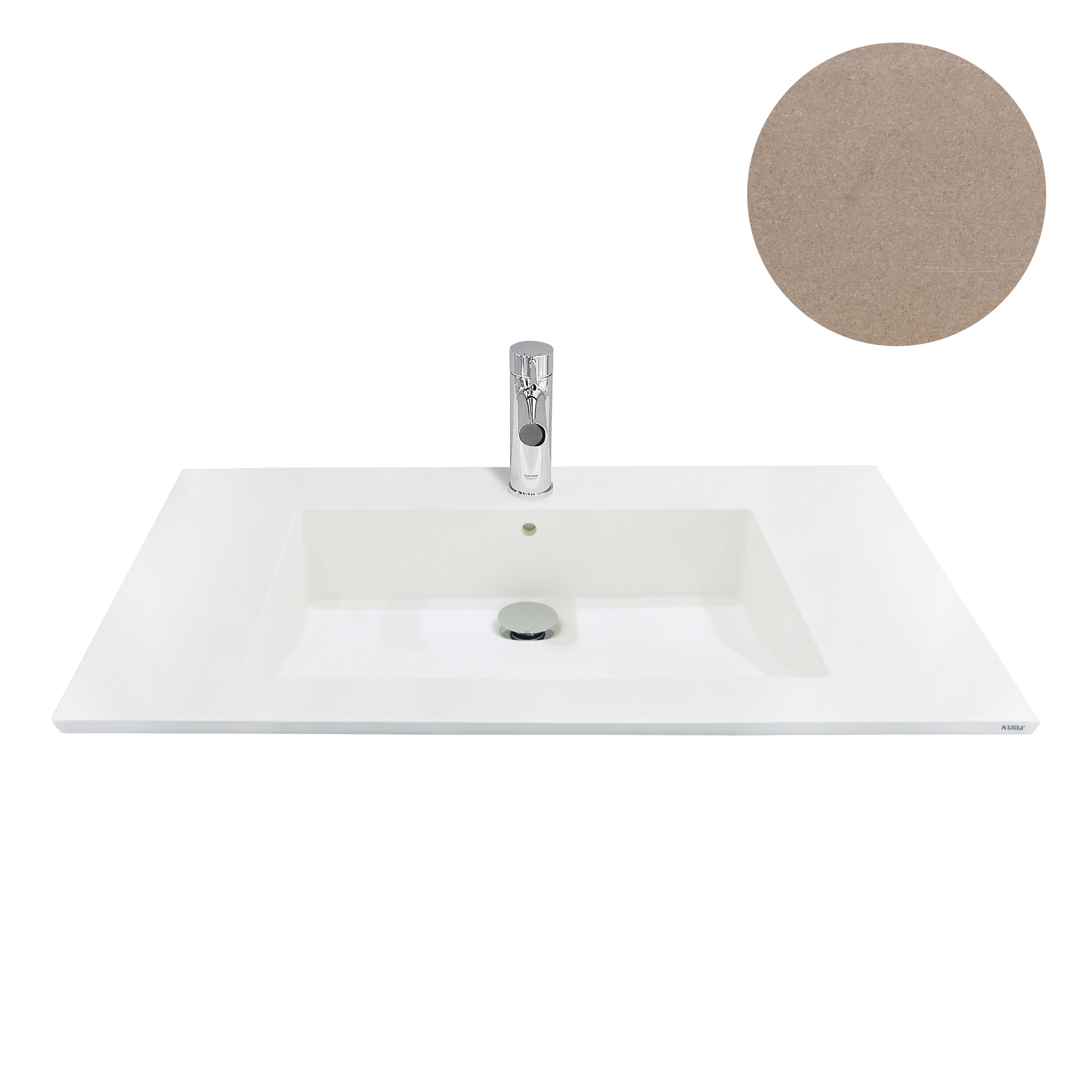 KUMA Todas Sink  1020x542x15mm Latte mat