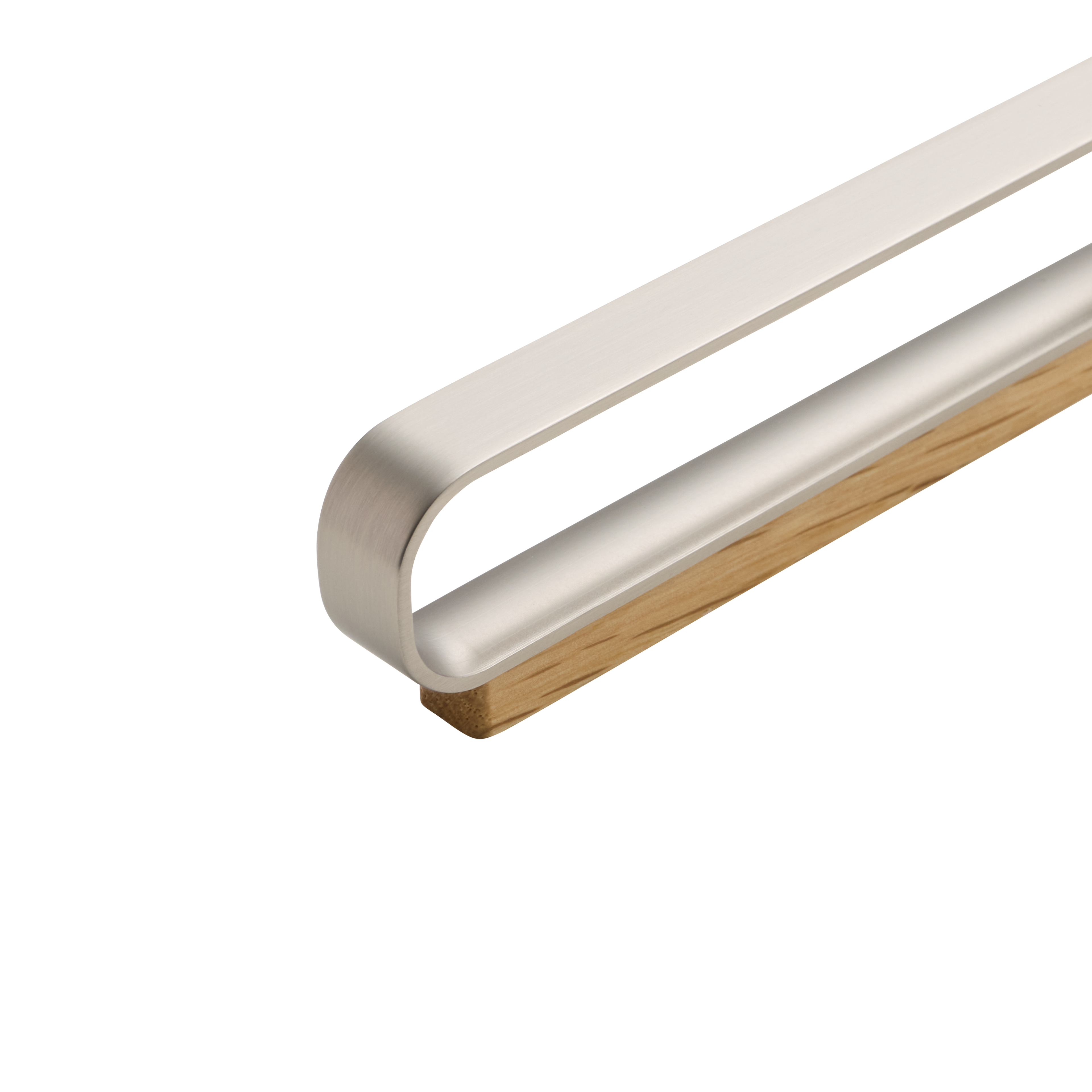 Loop 128mm (c/c 96mm) Eik/Roestvrij staal