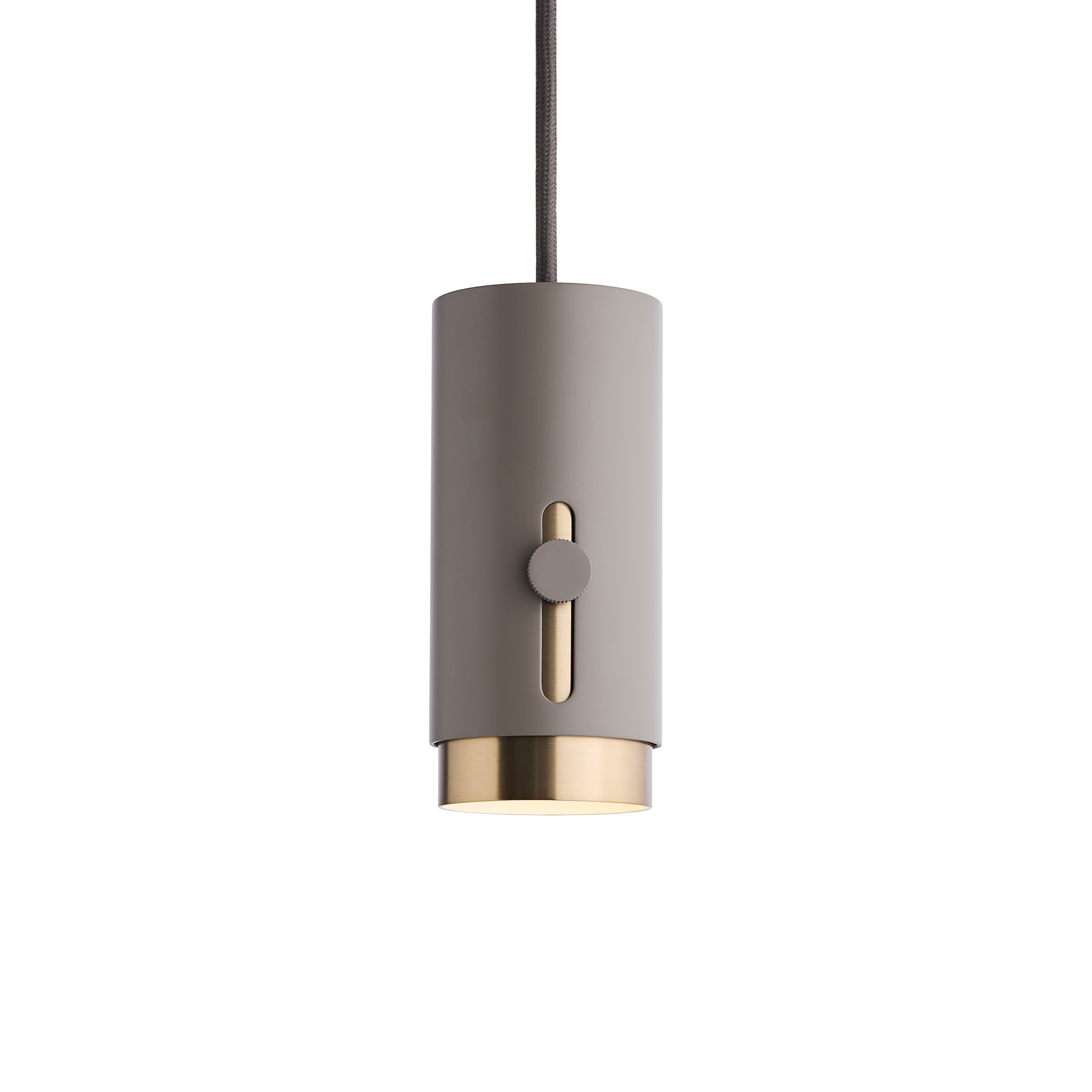 Kvik L02 Pendel London grey/Borstad mässing