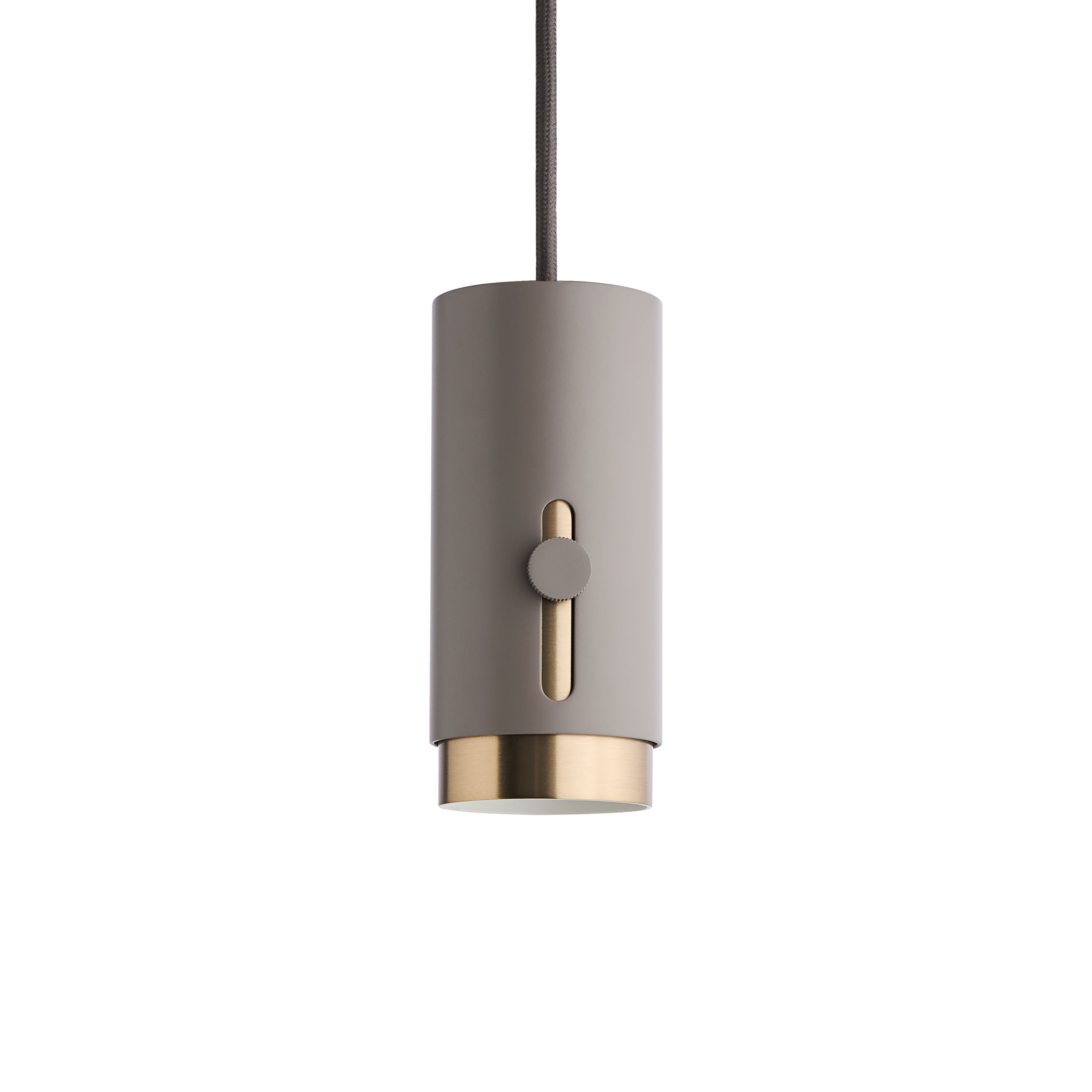 Kvik L02 Pendel London grey/Borstad mässing