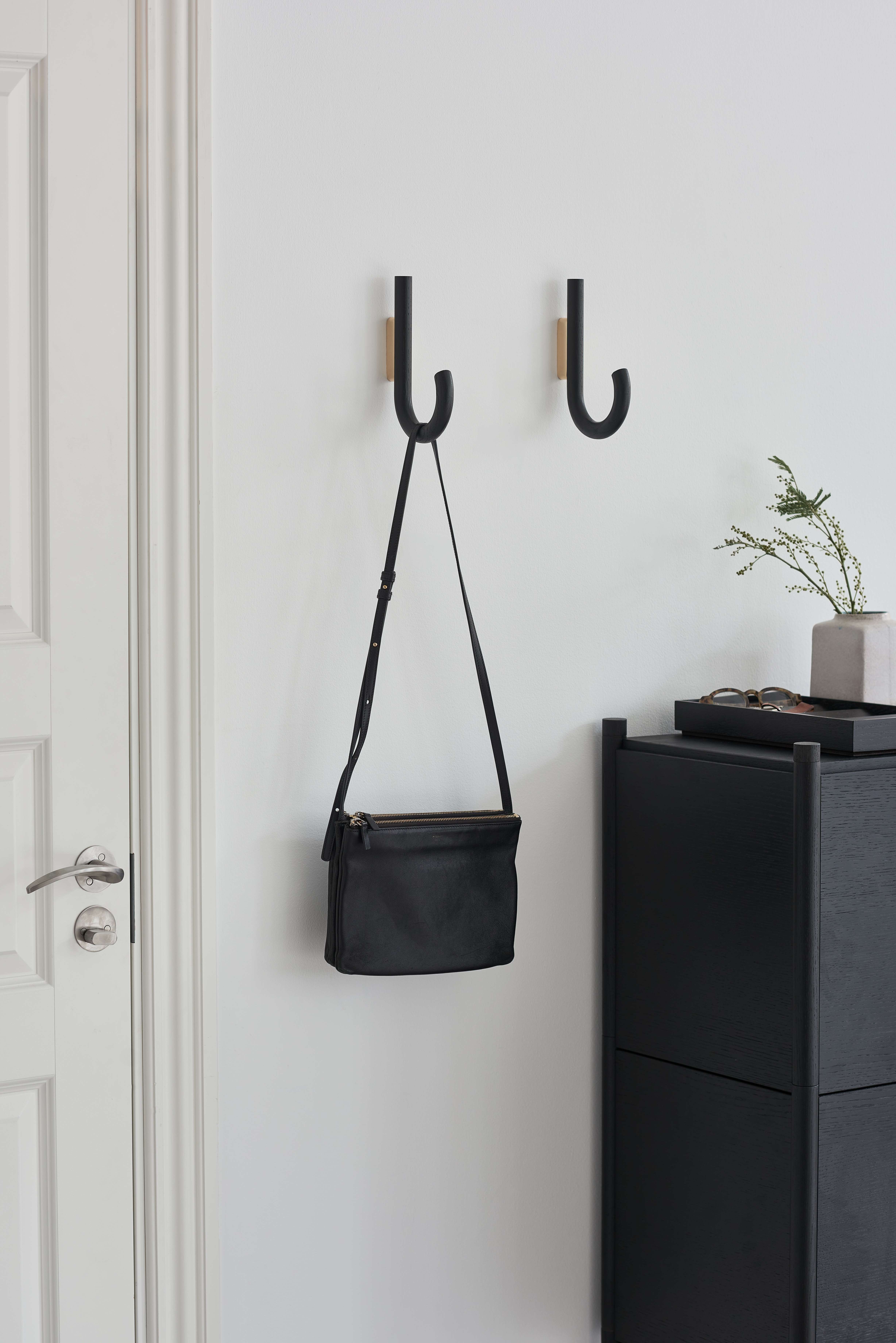 Hook hook Black oak/Brass
