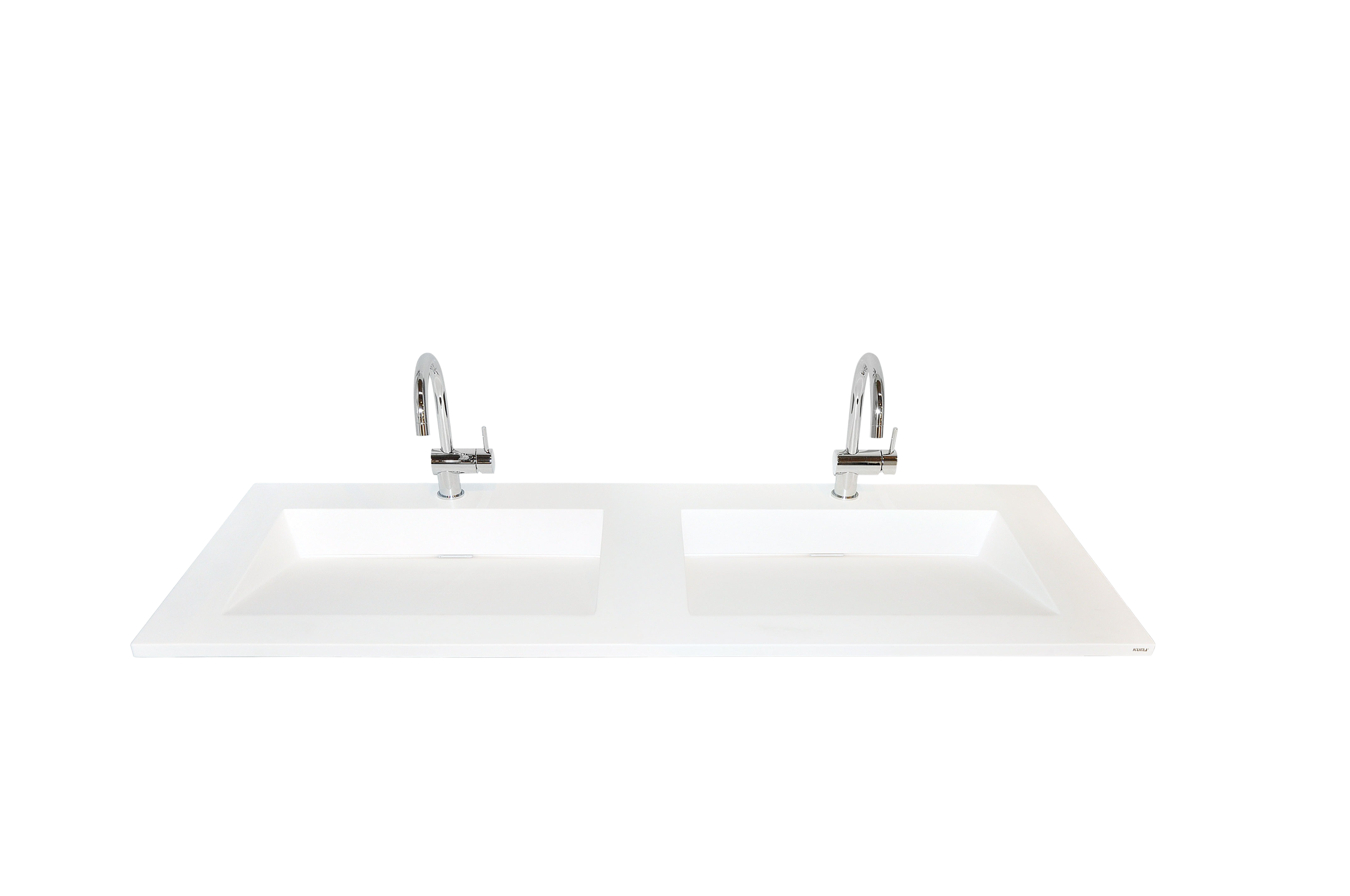 KUMA Zura 52/36 Double sink  1620x545x20mm Nordic white mat