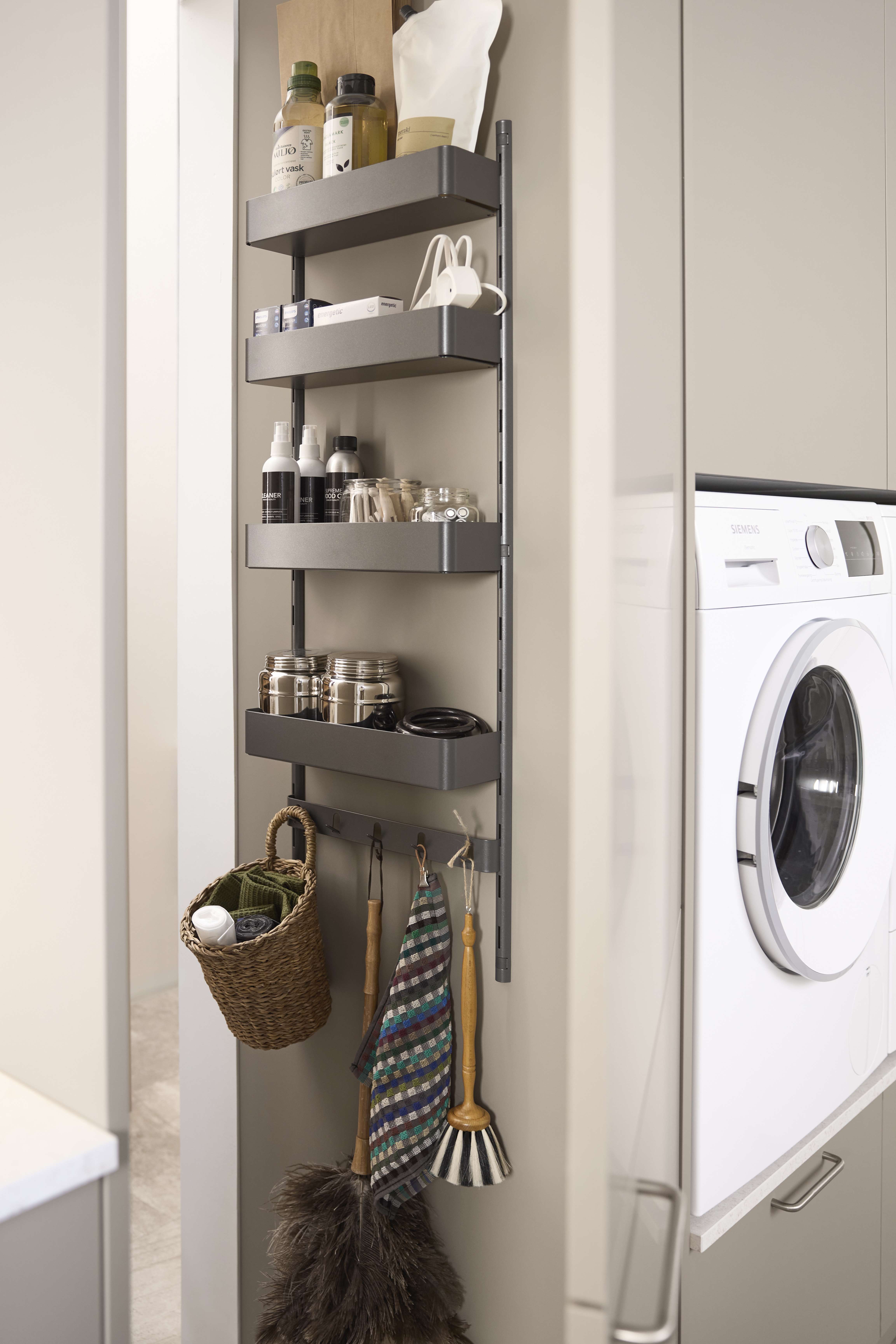 Schienensystem mit 4 Ablagen 1073mm Antracit