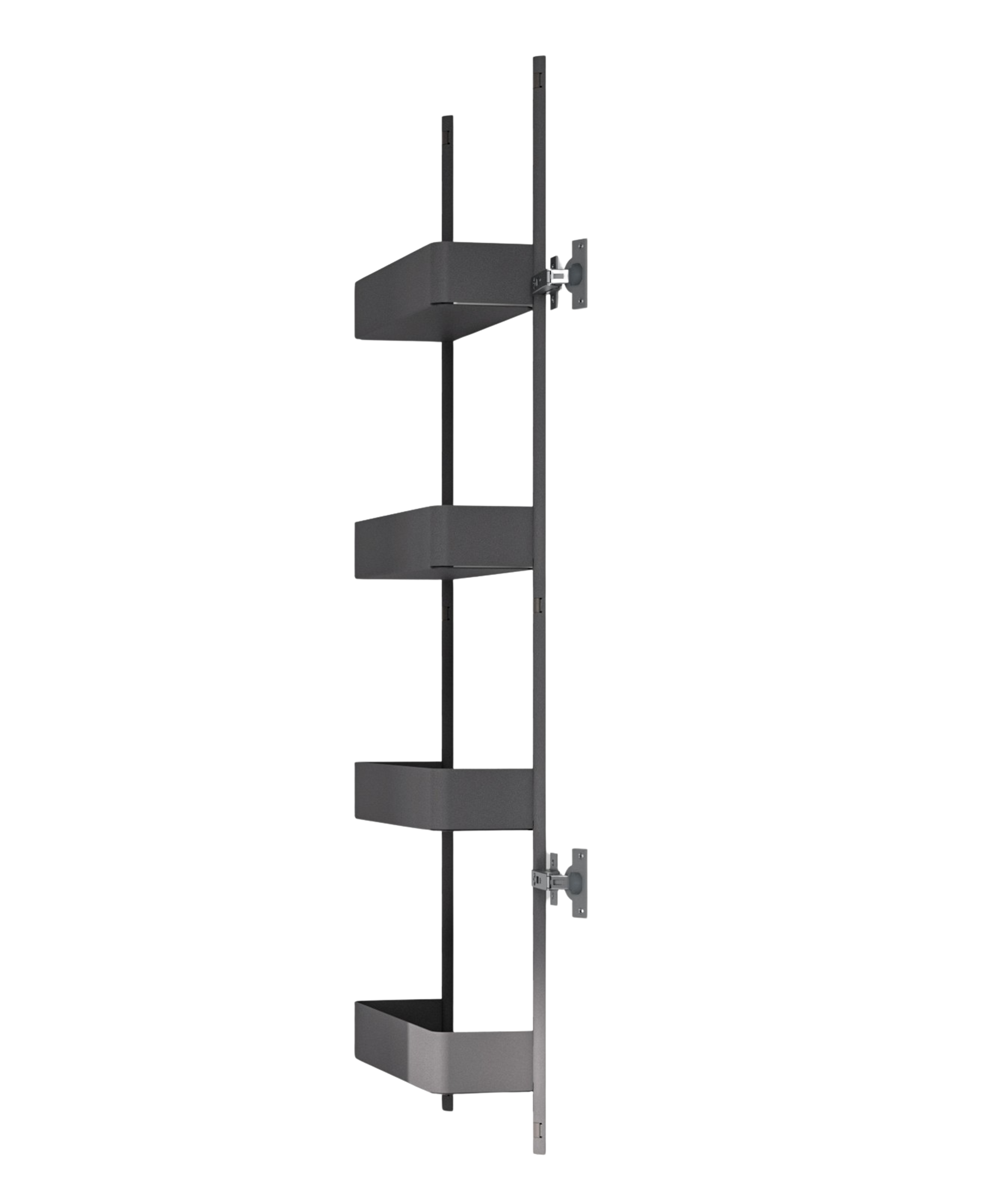 Railsysteem met 4 bakken 1073mm Antraciet
