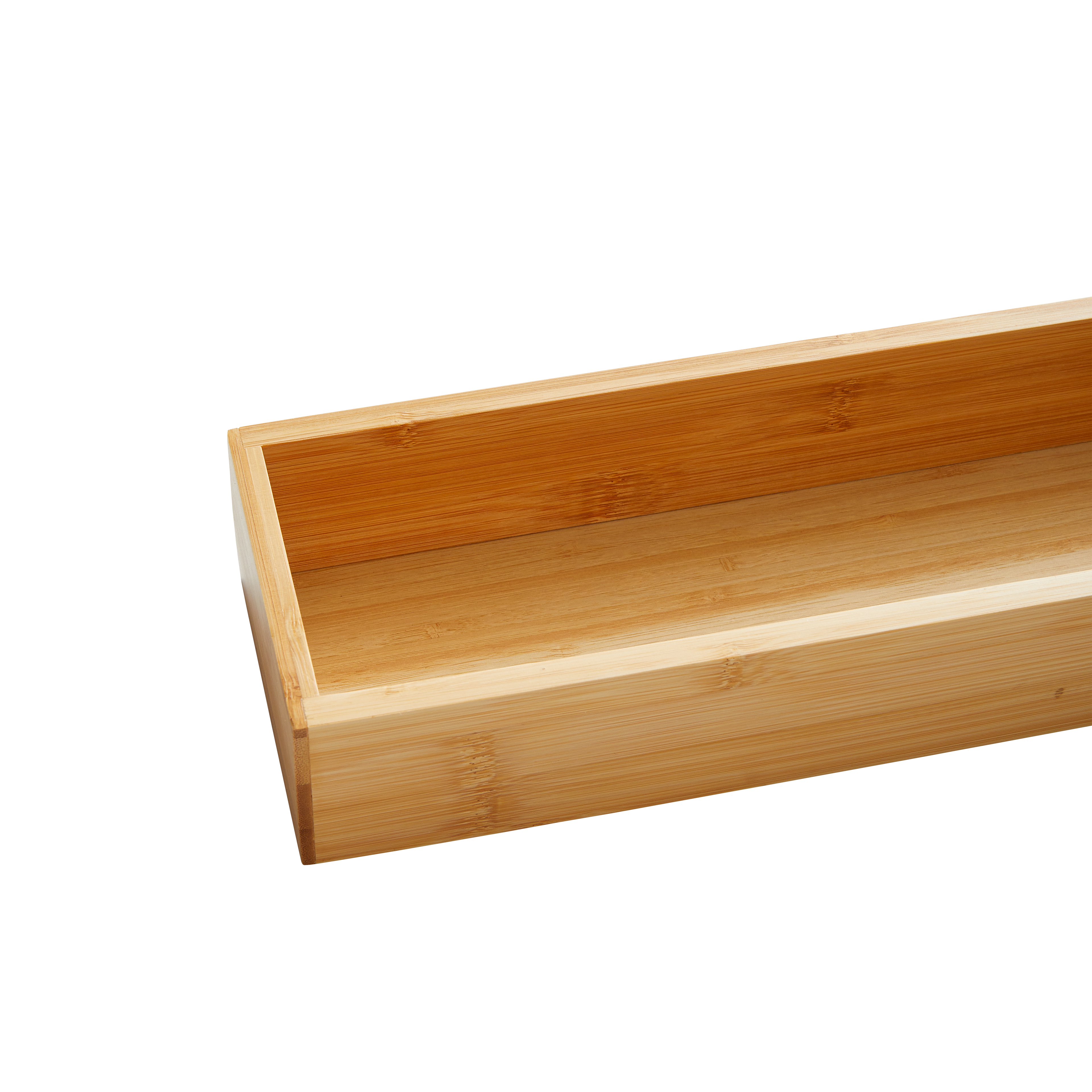 Tray for mounting on front 530 x 100 x 60 mm Bamboo