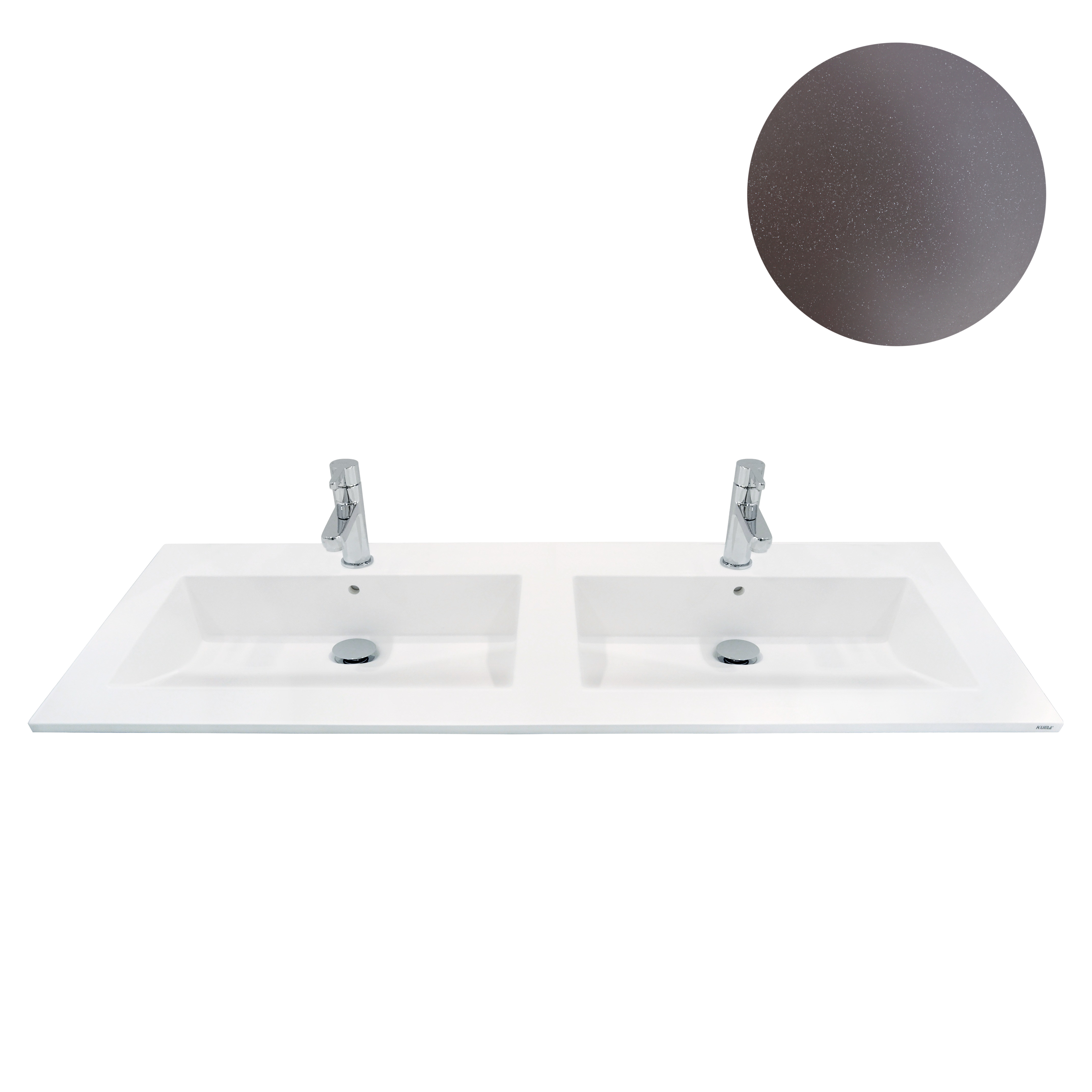 KUMA Todas Double sink  1620x542x15mm Brown