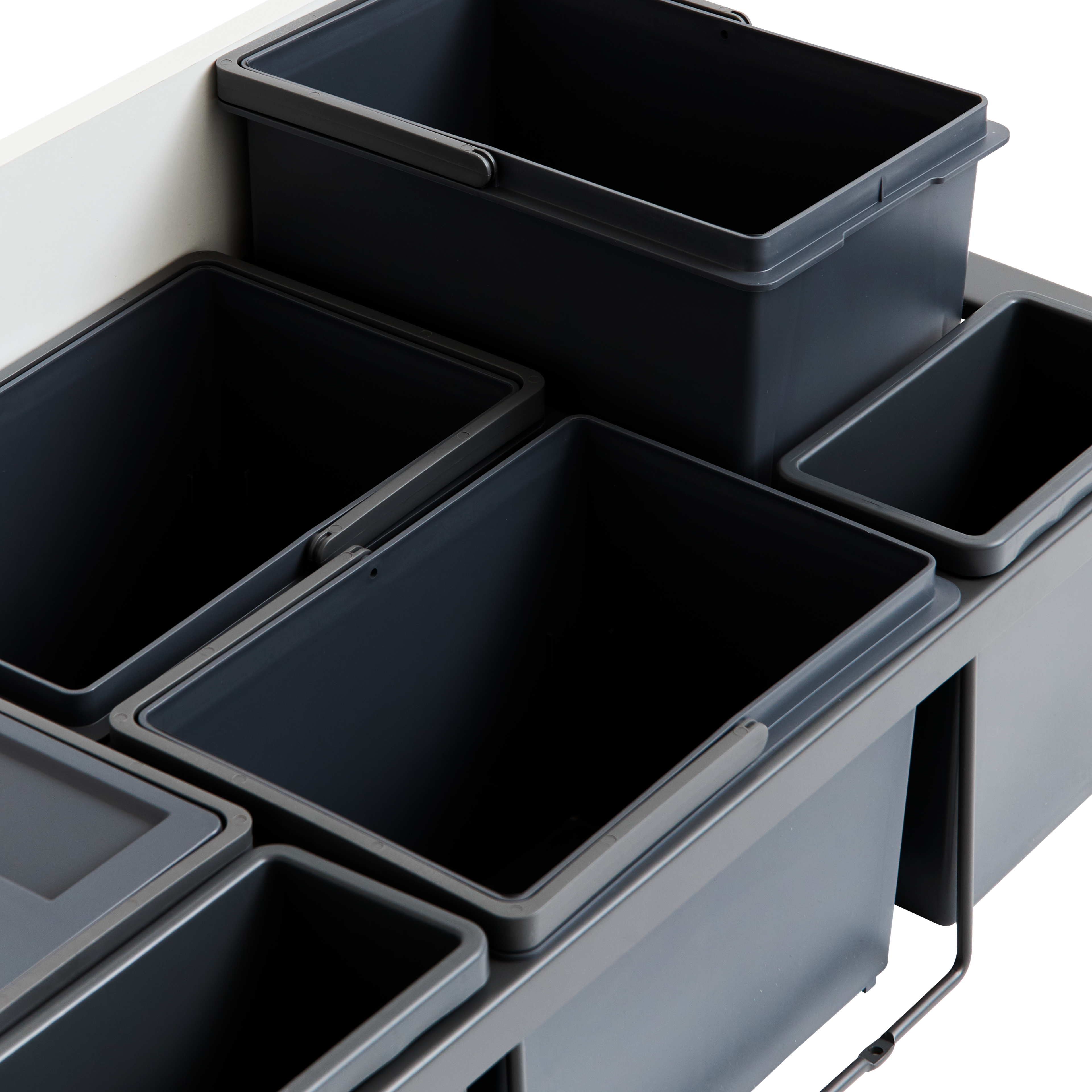 Sistema de clasificación de residuos Cube 80cm Antracita
