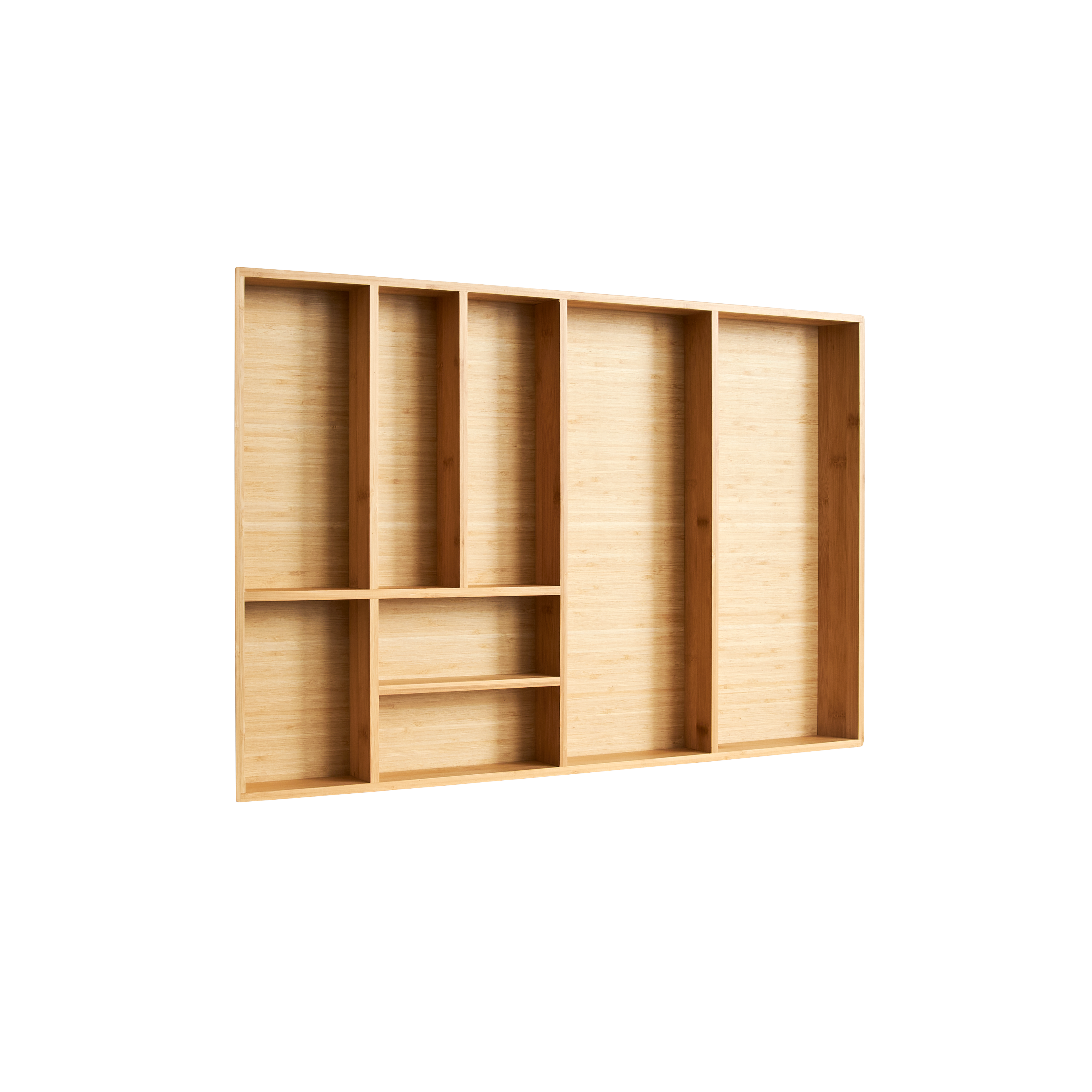 Bestekinzet 80 x 50cm Bamboe - Bamboe lade-inzetstuk | Kvik