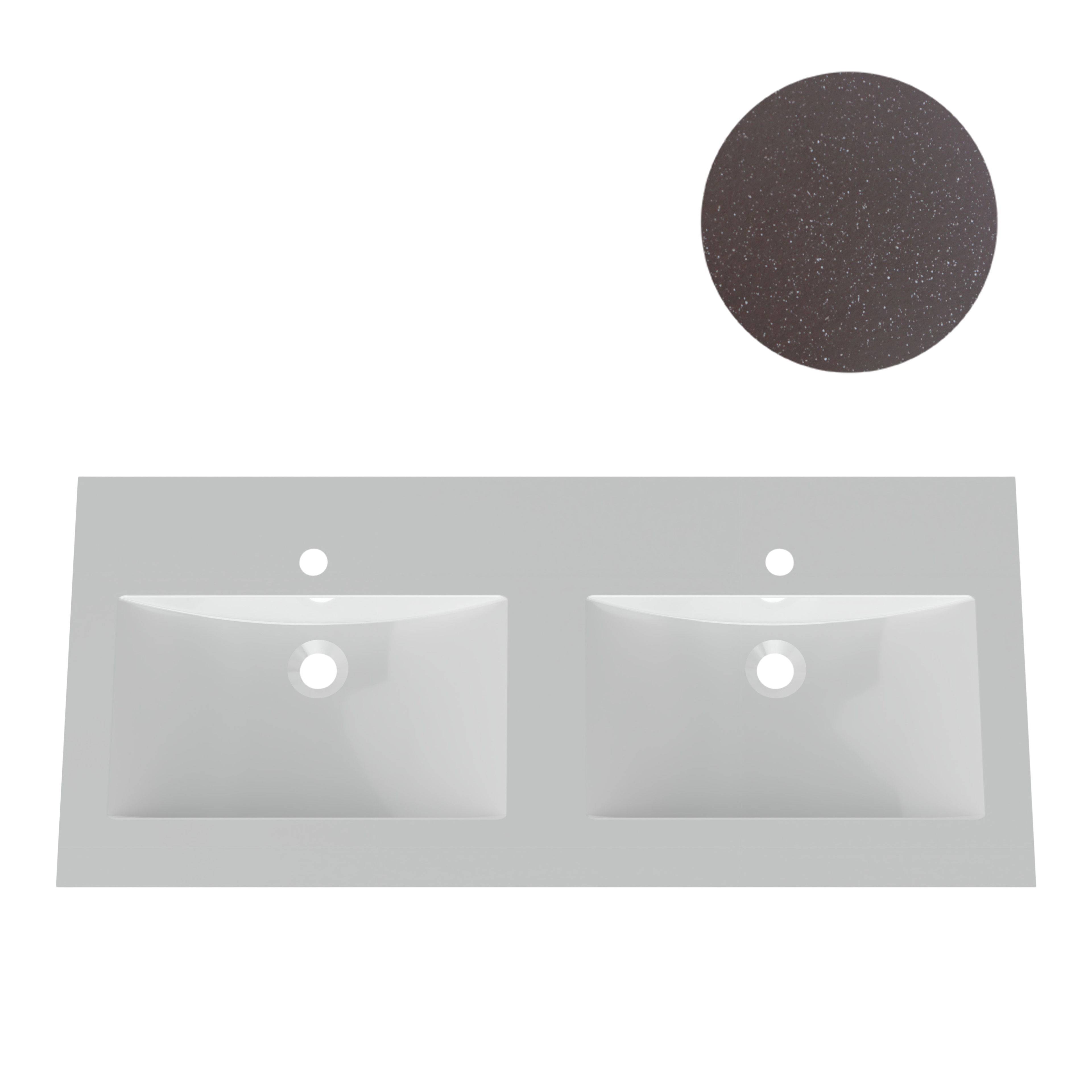 KUMA Urana Double sink 1220x545x15mm Brown
