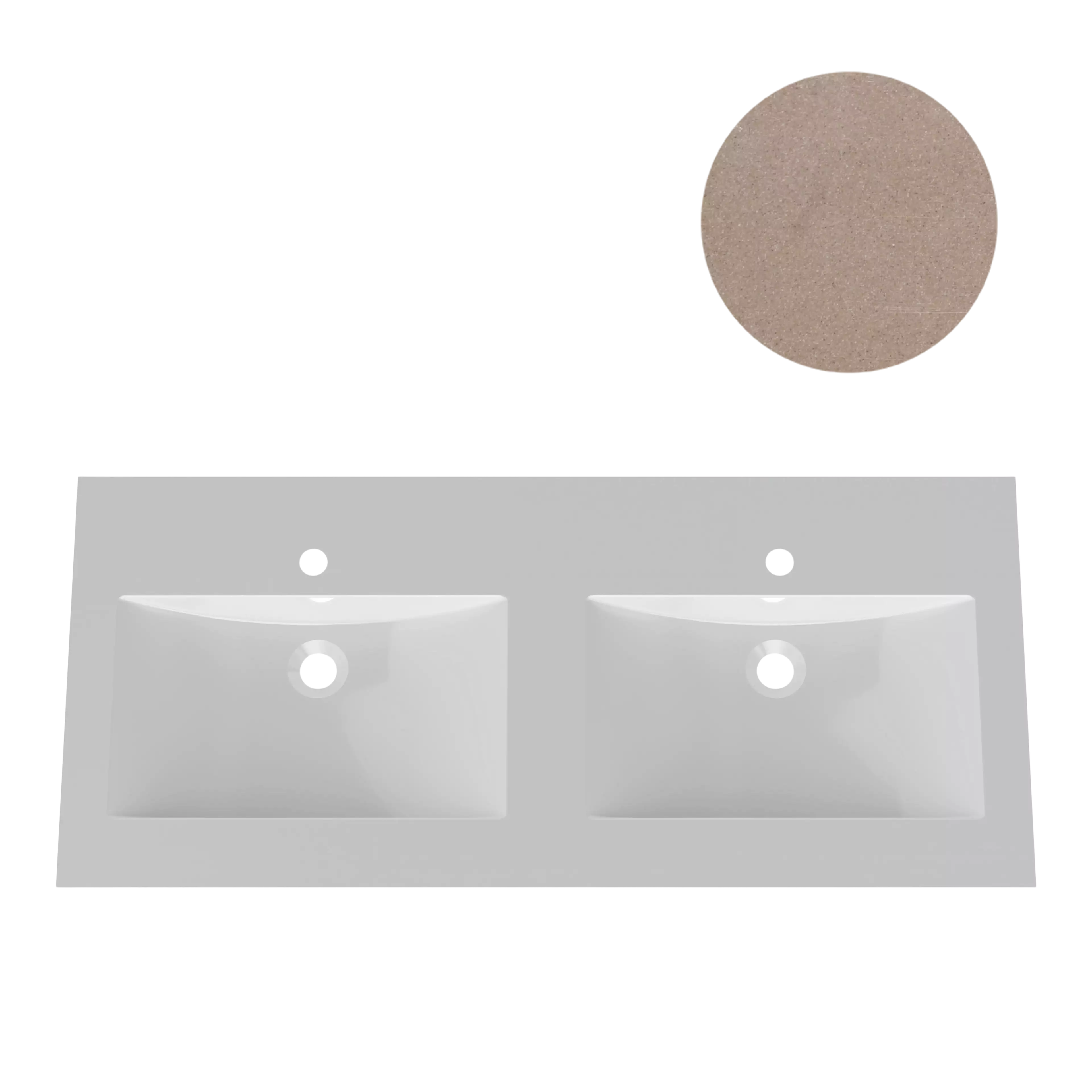 KUMA Urana Double sink  1620x545x15mm Latte mat