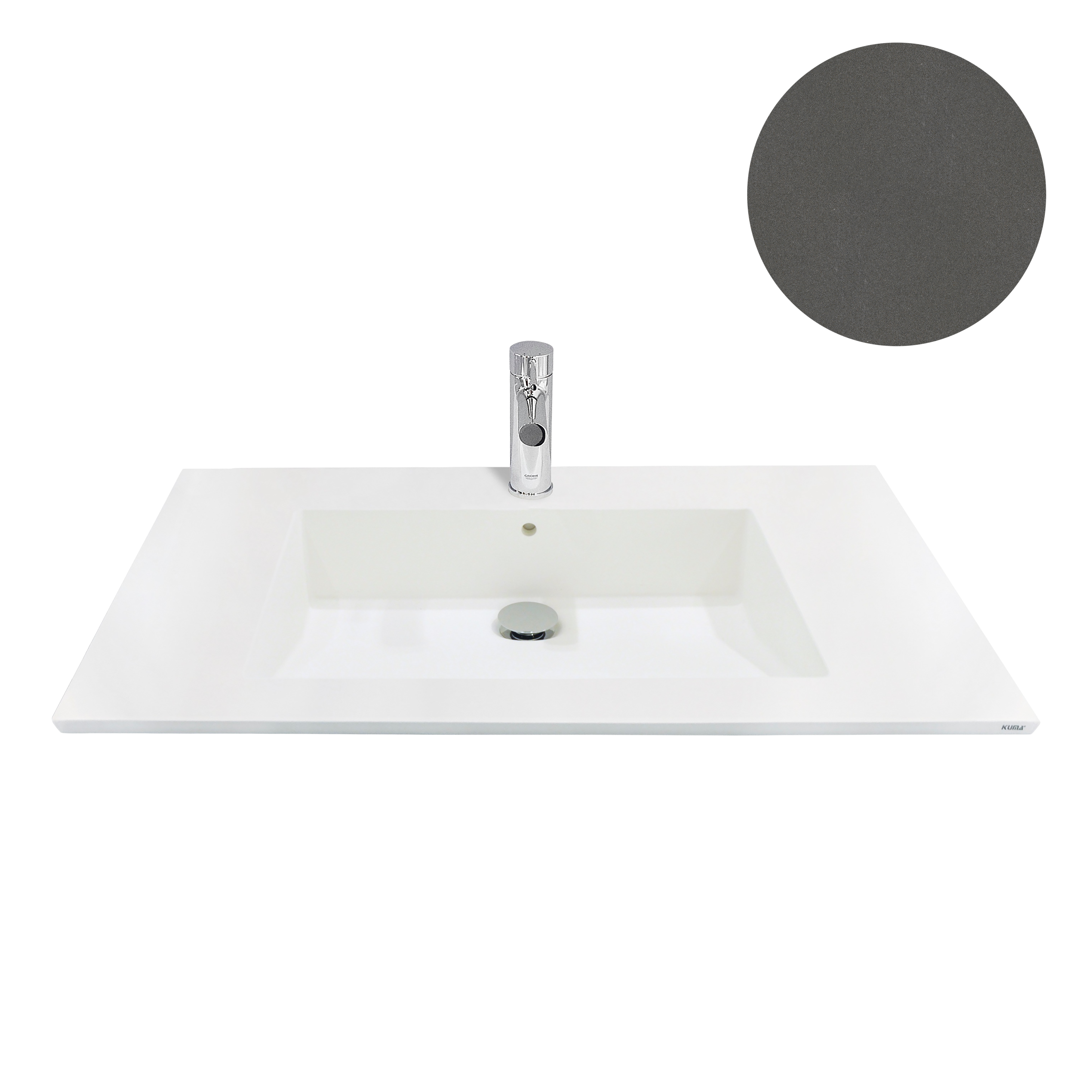 KUMA Todas Sink  620x542x15mm Basic grey mat
