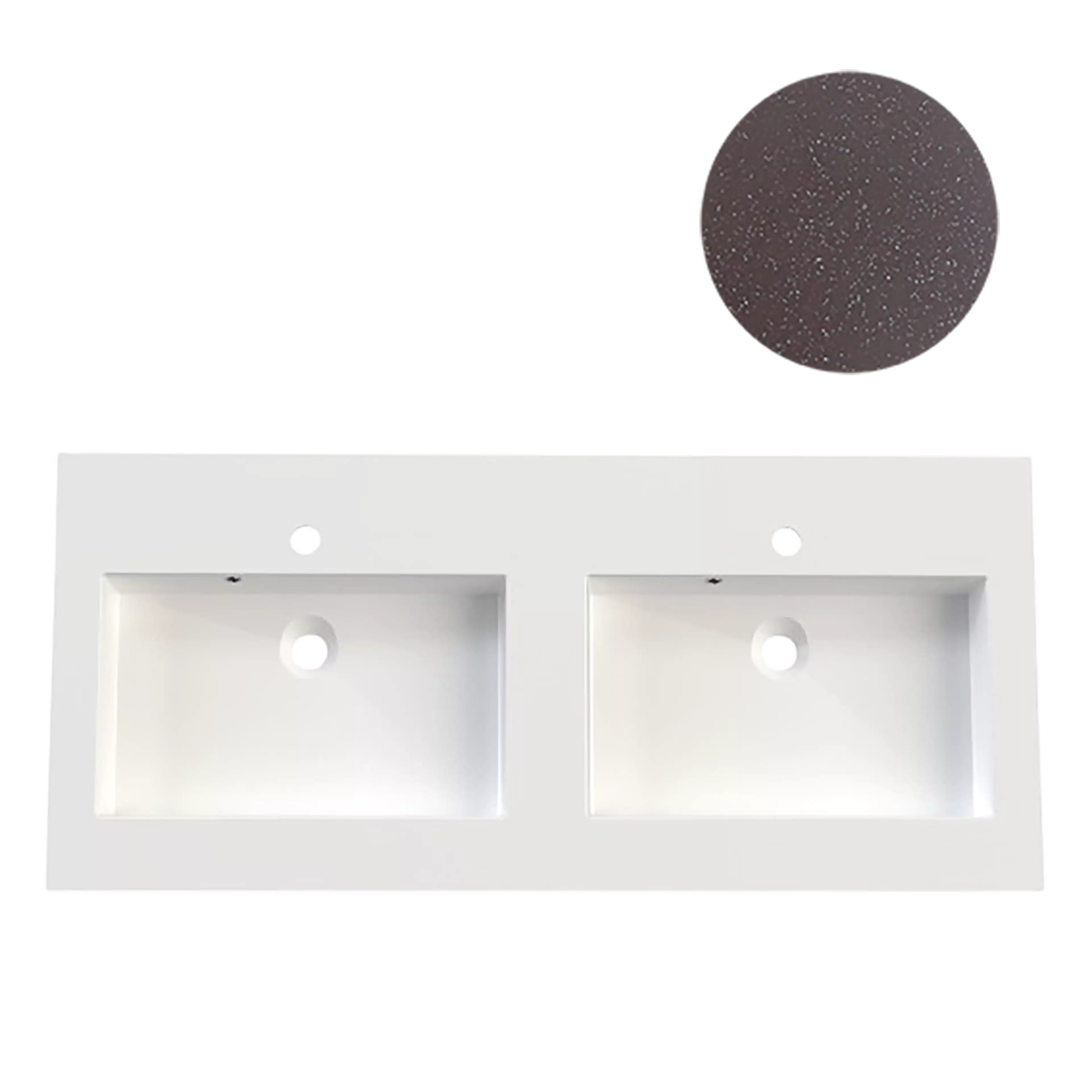 KUMA Square 50 Double sink  1620x545x15mm Brown