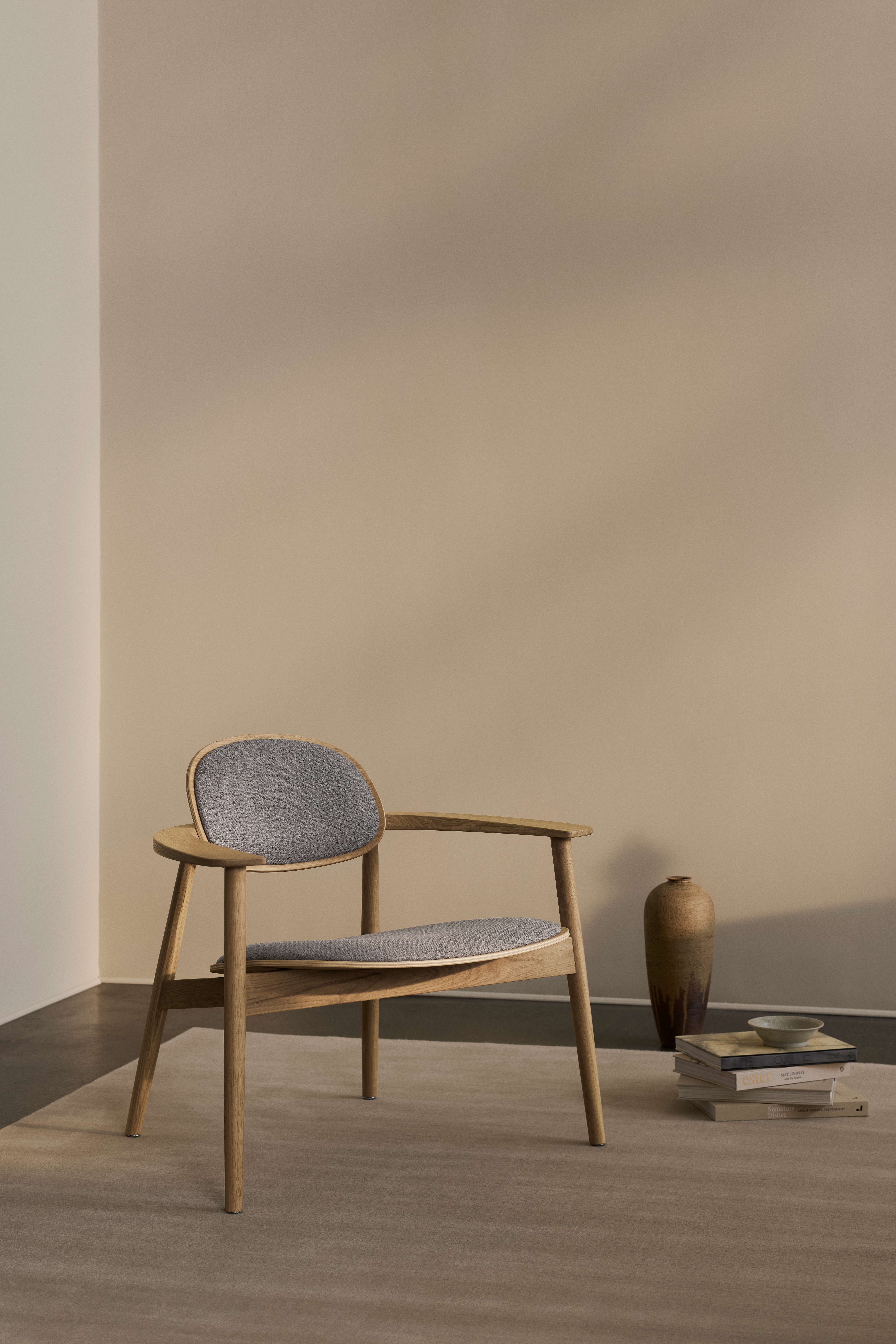 Kvik C01 Lounge chair Light oak/Grey