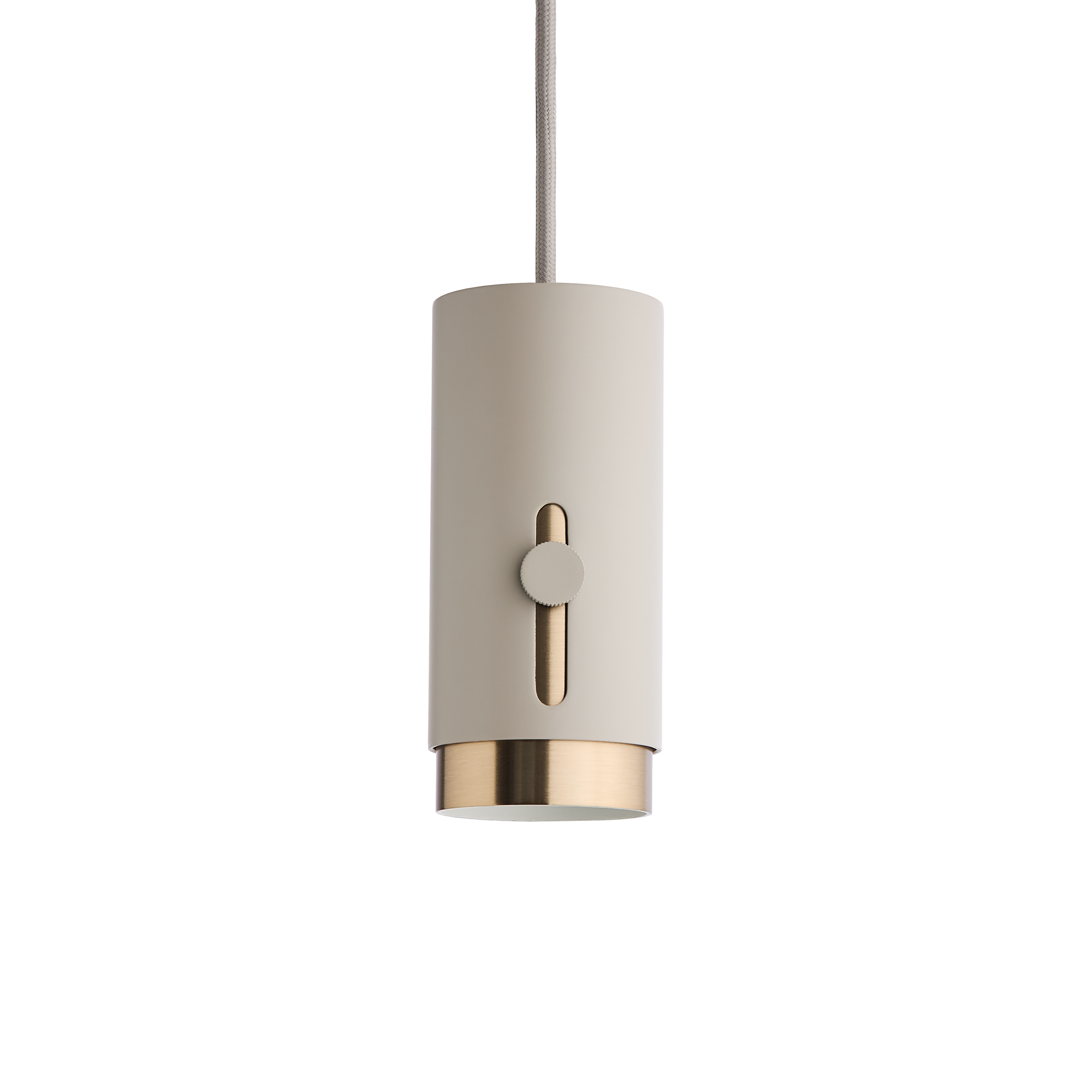 Kvik L02 Hanglamp Arizona beige/Geborsteld messing