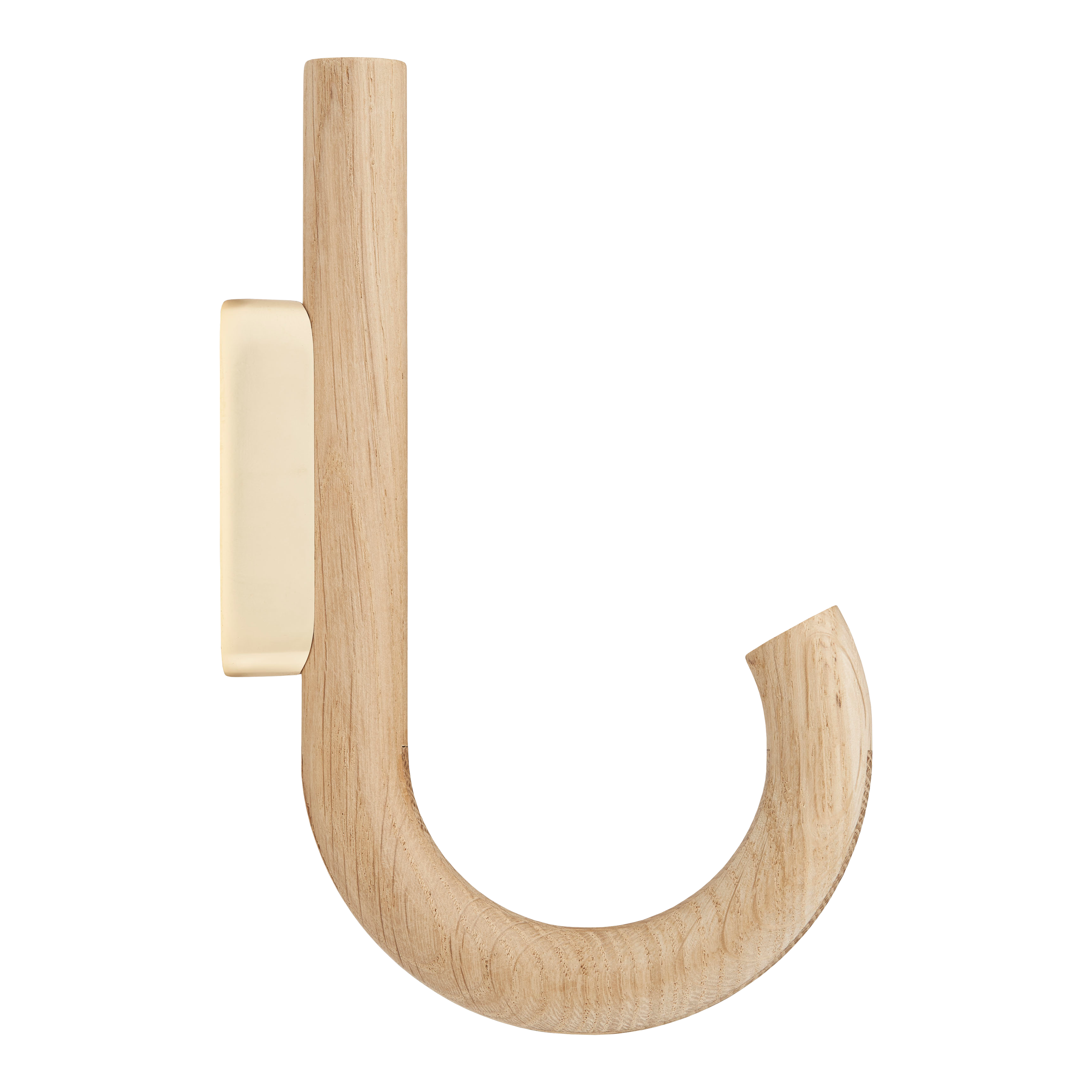 Hook hook Oak/Brass