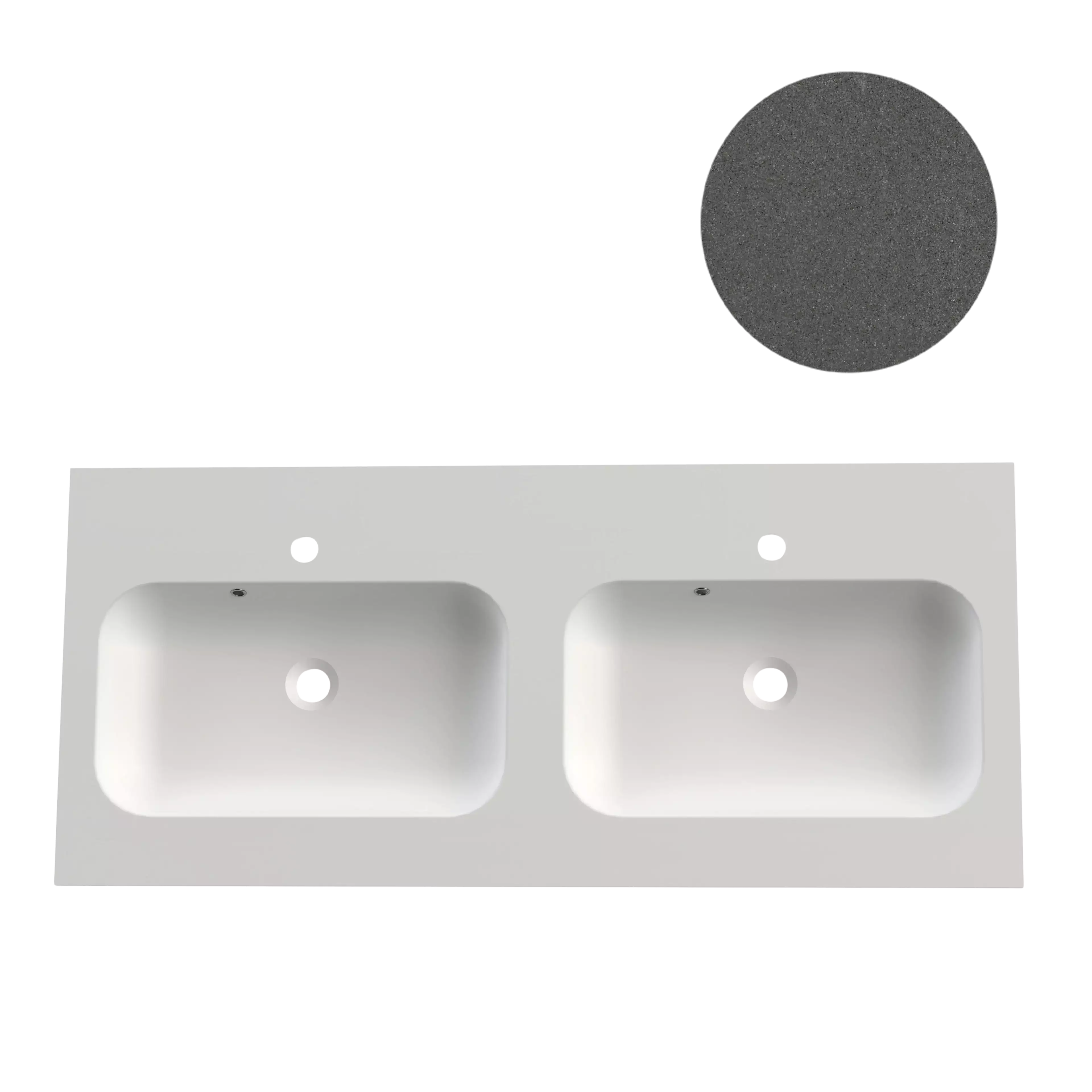 KUMA Banesti 53/30 Double sink  1620x545x15mm Basic grey mat