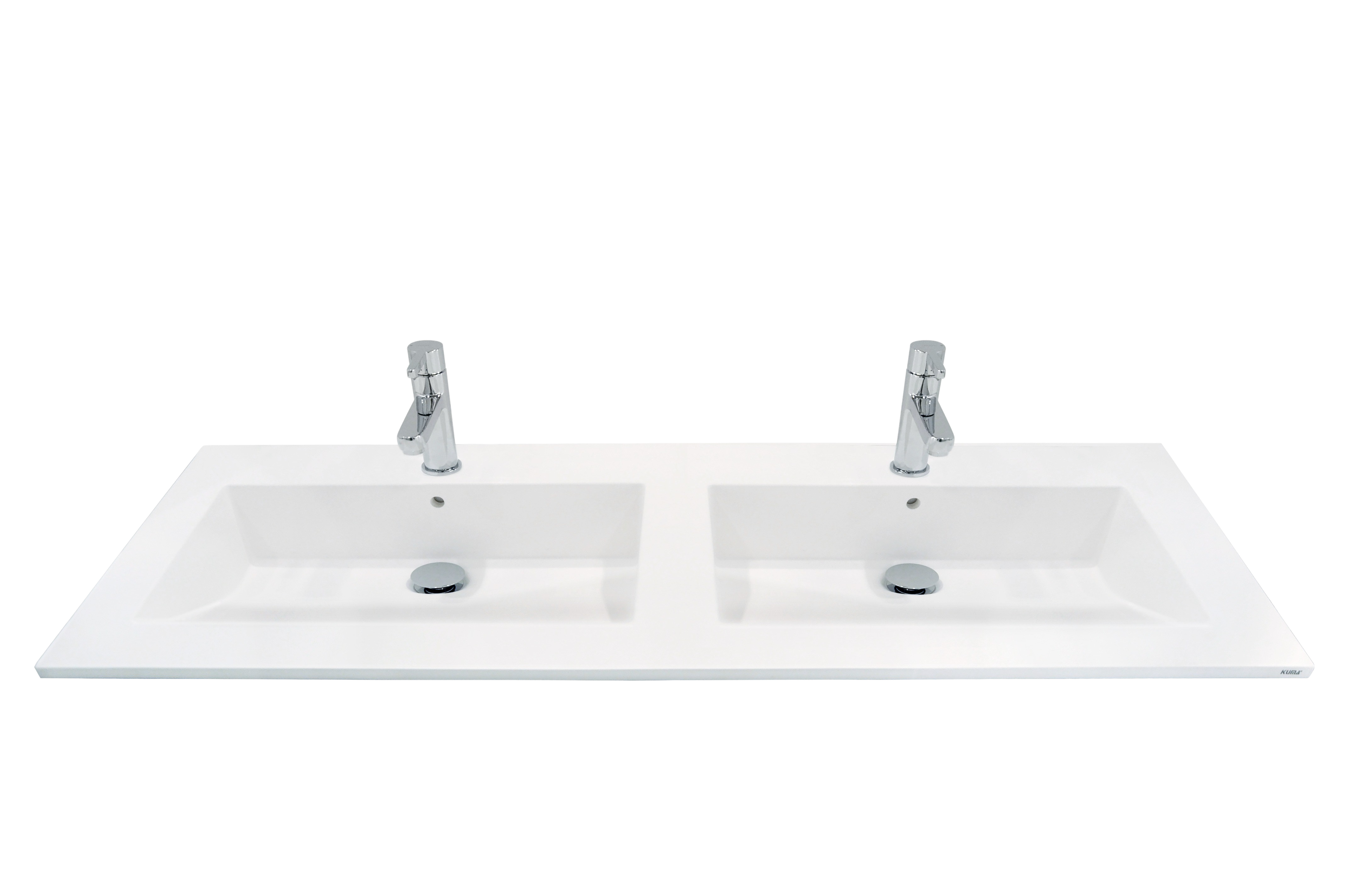 KUMA Todas Double sink  1220x542x15mm Nordic white gloss
