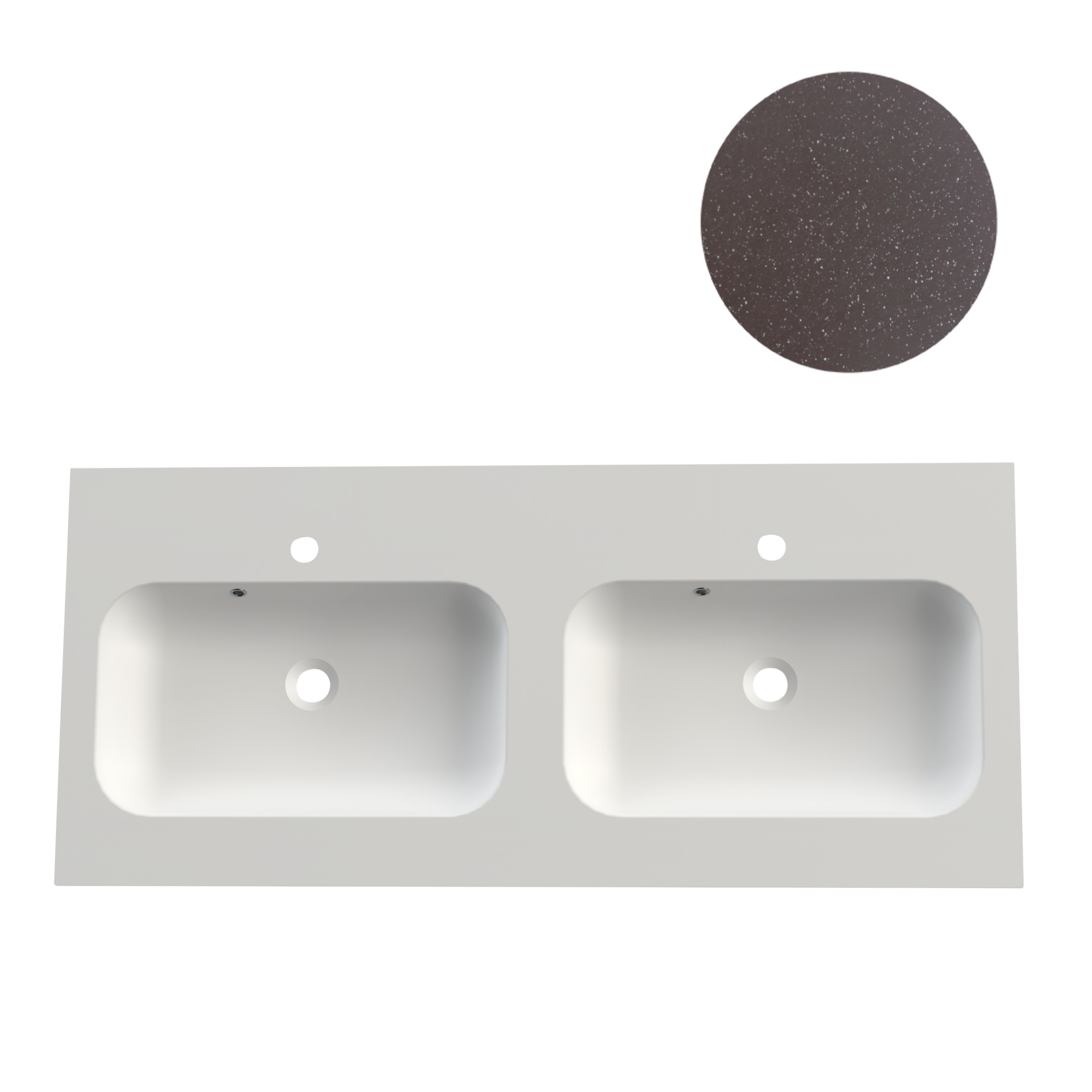 KUMA Banesti 53/30 Double sink  1220x545x15mm Brown