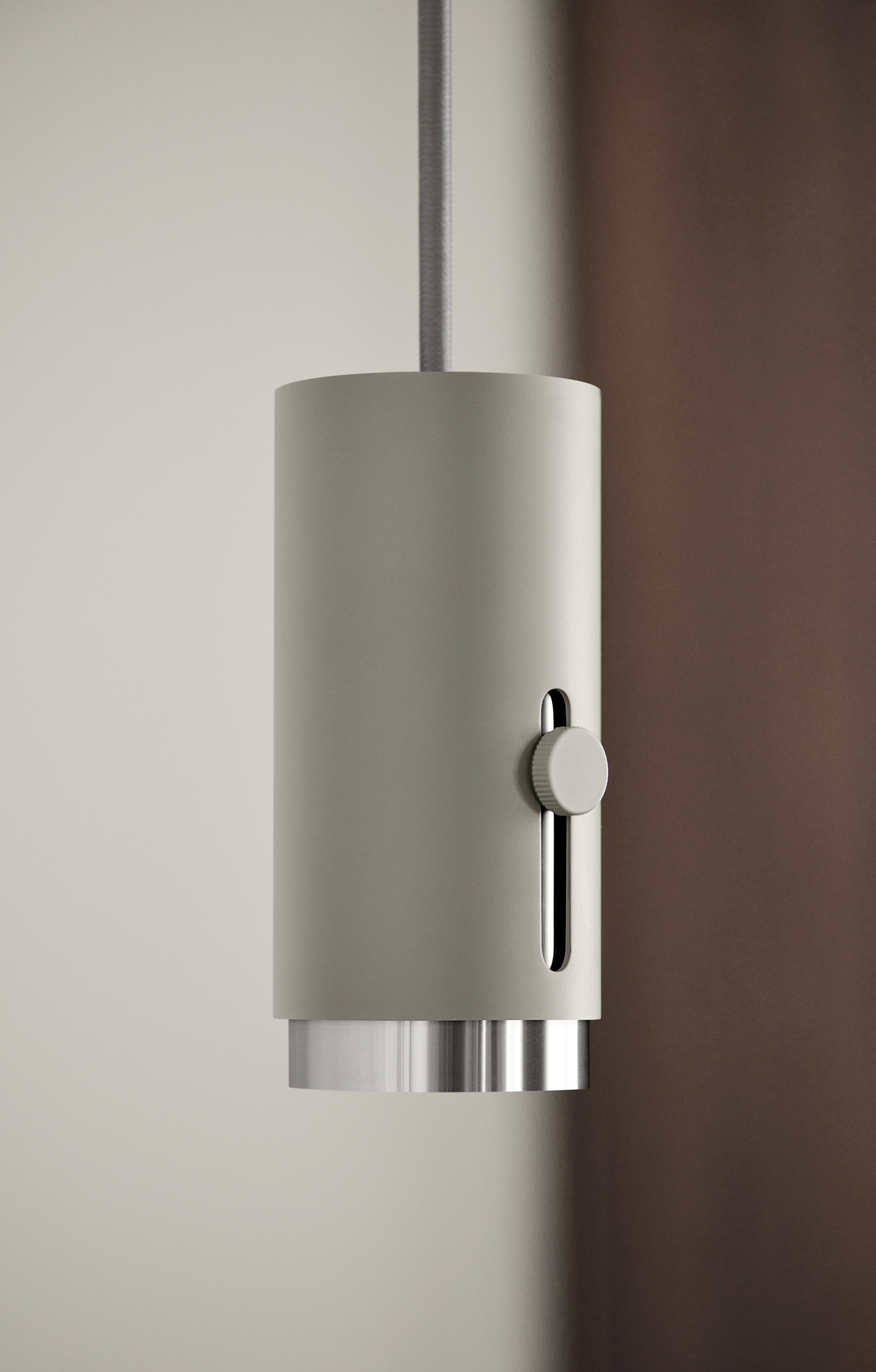 Kvik L02 Pendel London grey/Borstad stål