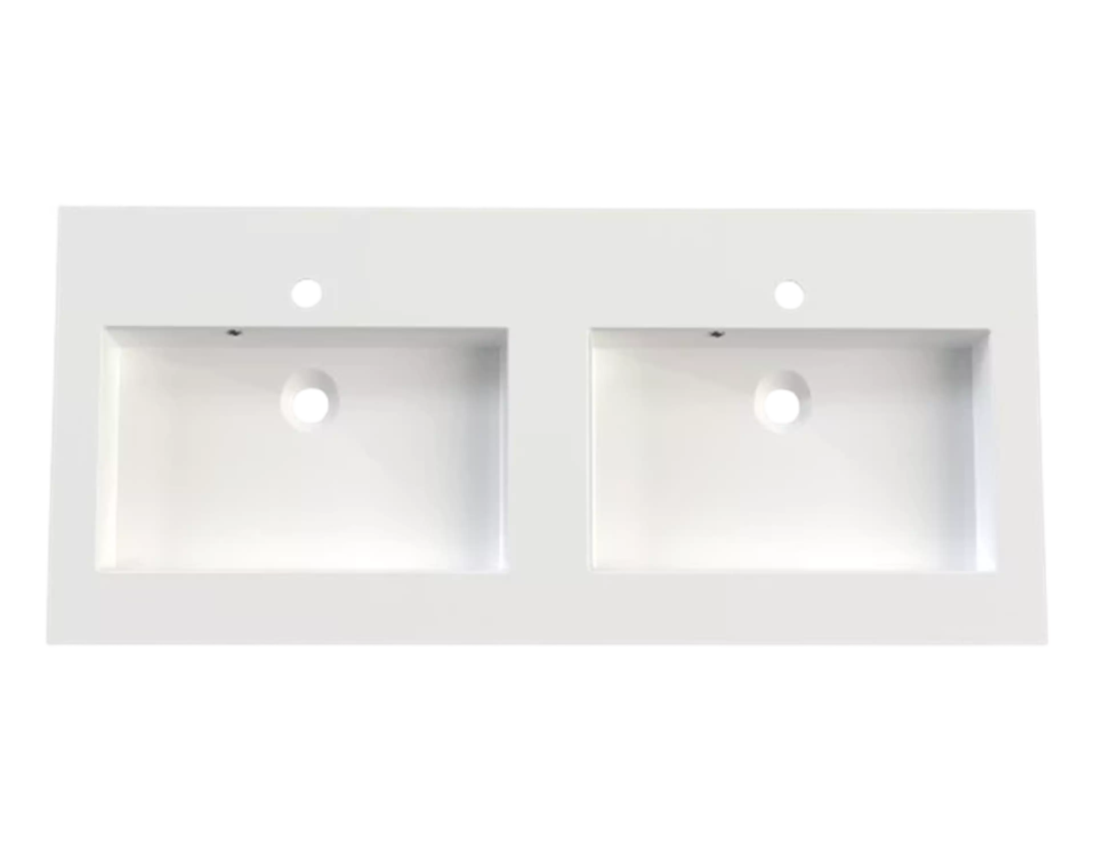 KUMA Square 50 Double sink  1620x545x15mm Nordic white mat