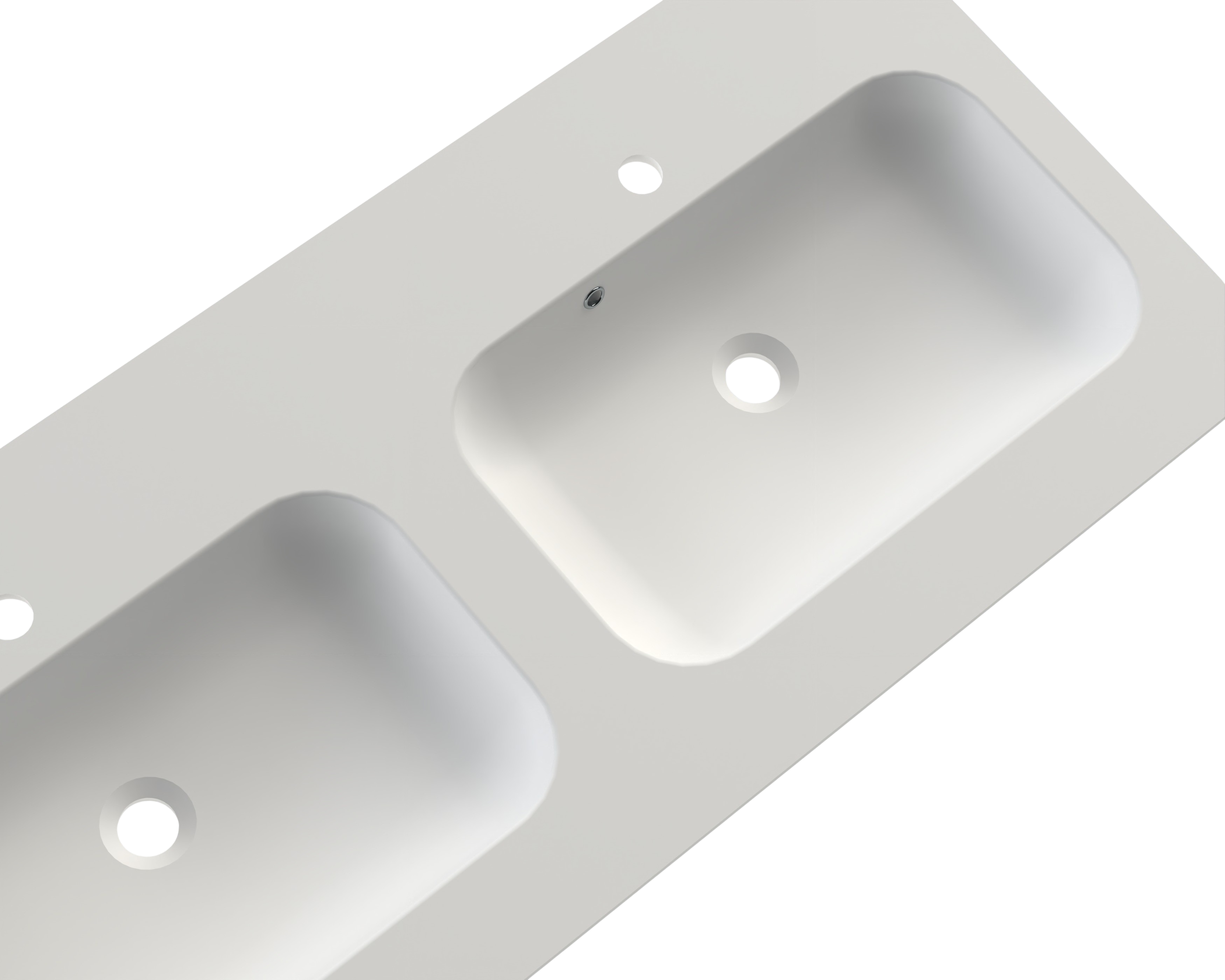KUMA Banesti 53/30 Double sink  1620x545x15mm Nordic white gloss