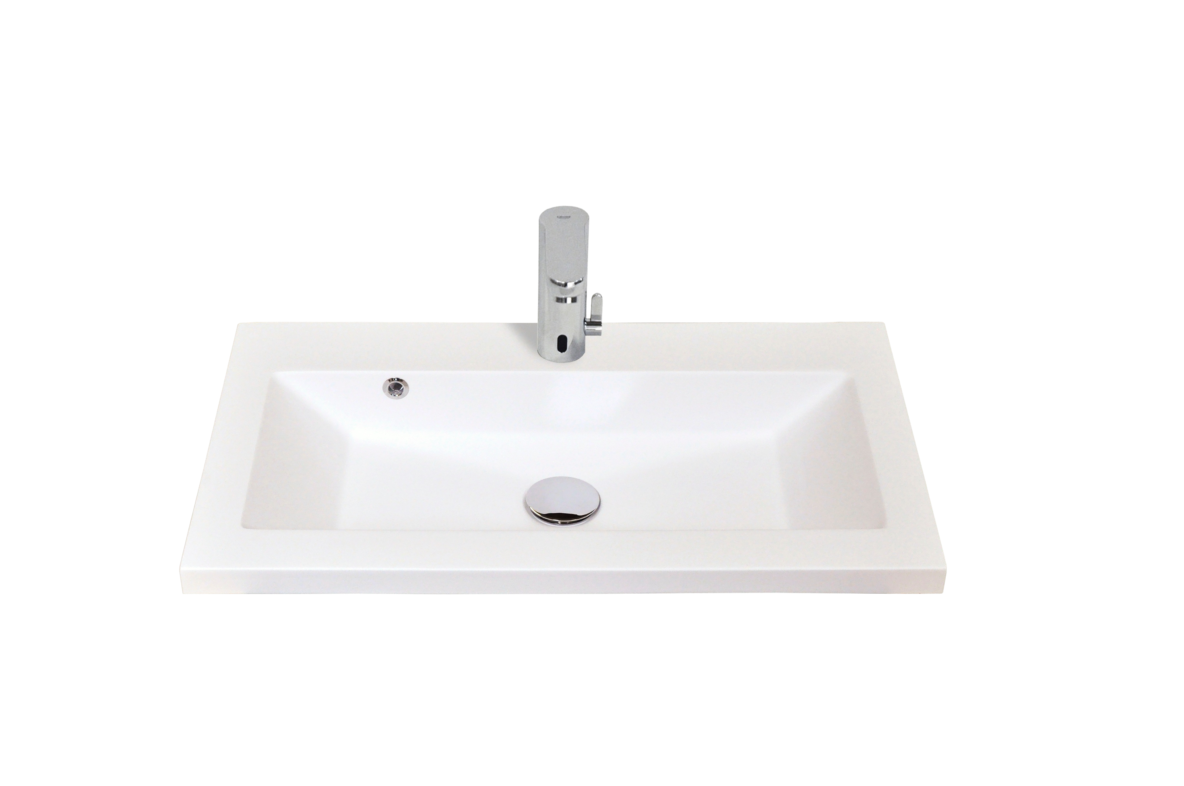 Marbre Prisma Slim Vask 820x365x12mm White mat Trento