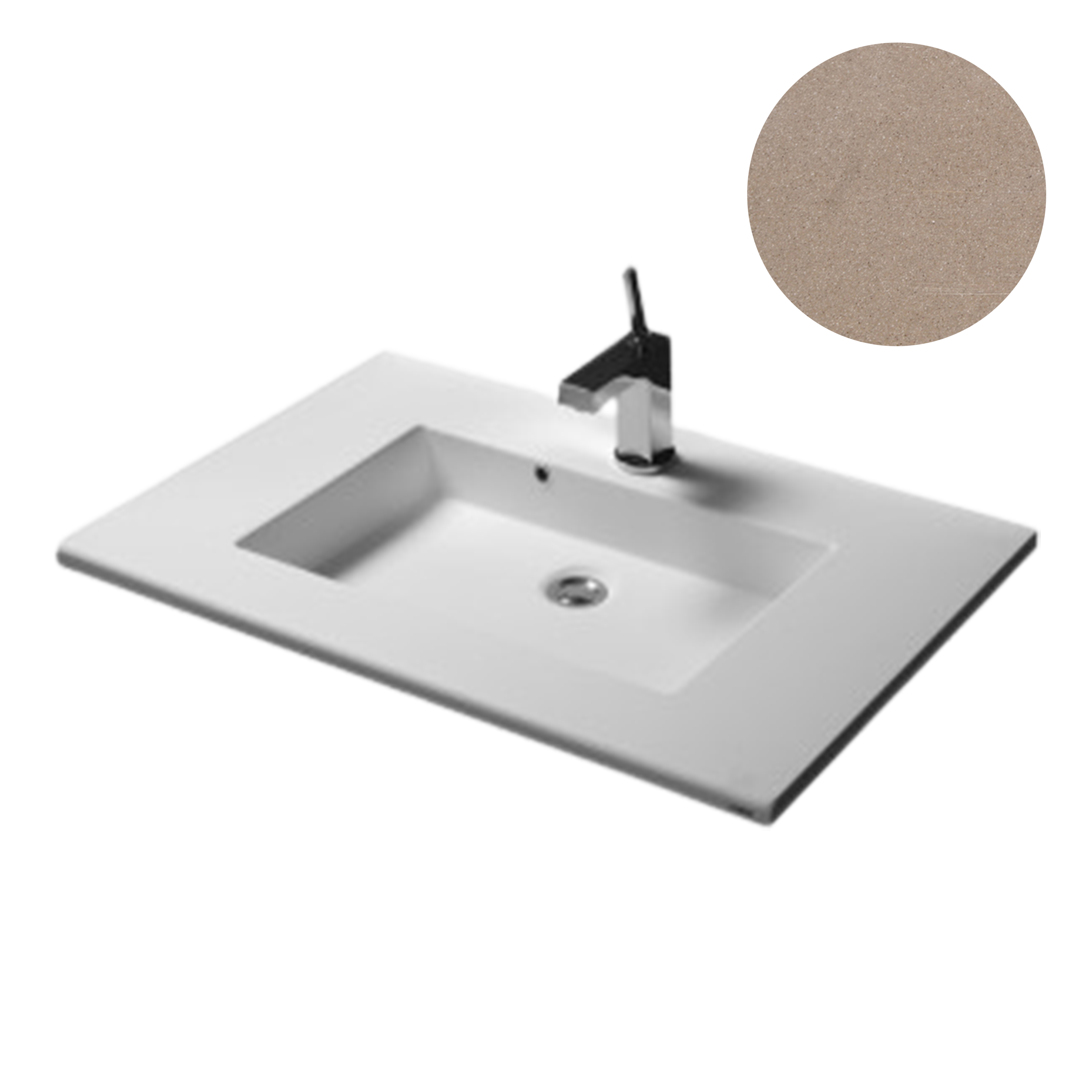 KUMA Square 50 Sink  620x545x15mm Latte mat